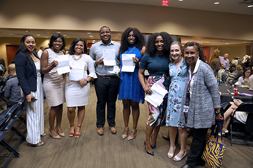 LSU Health New Orleans students show off their letters on Match Day 2018